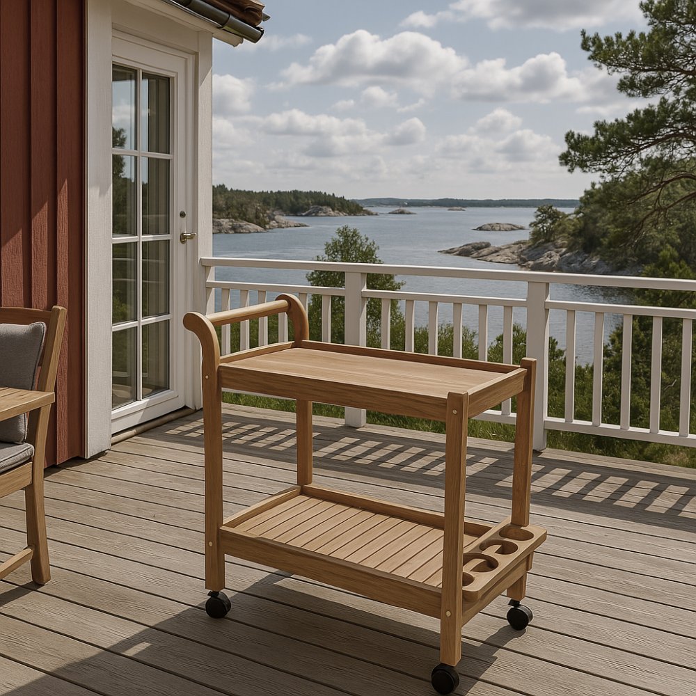 Halleröd serveringsvogn - Teak - Serveringsvogner, Bord