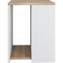 Roma sidebord 40 x 40 cm - Eik/hvit