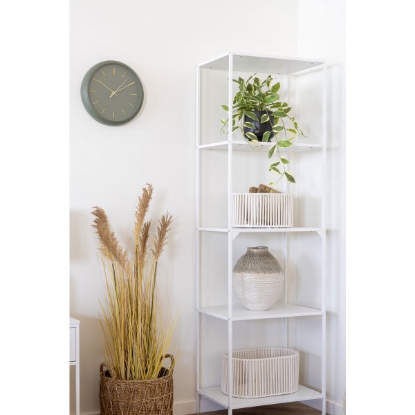 Vase 30,5 cm hy - Hvit/grnn