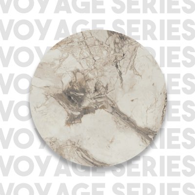 Voyage bokhylle 4 - Hvit marmor/gull