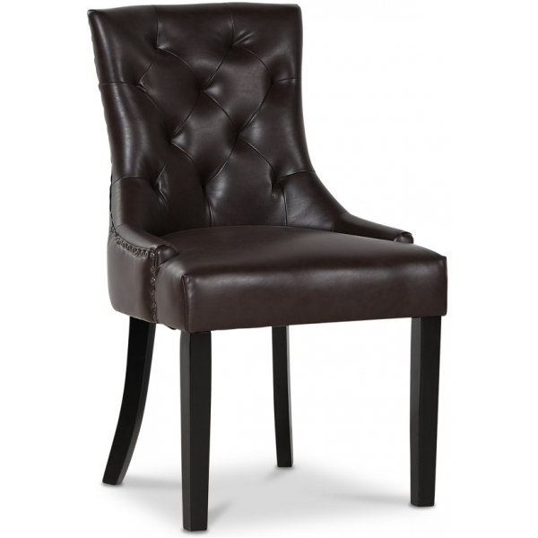 Spisegruppe; Bord 180x90 cm med 4 brune stoler Spisegruppe; Bord 180x90 cm med 4 brune stoler