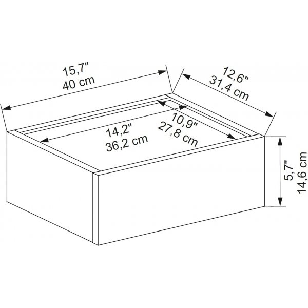 Luminia vegghengt nattbord - Valn�tt