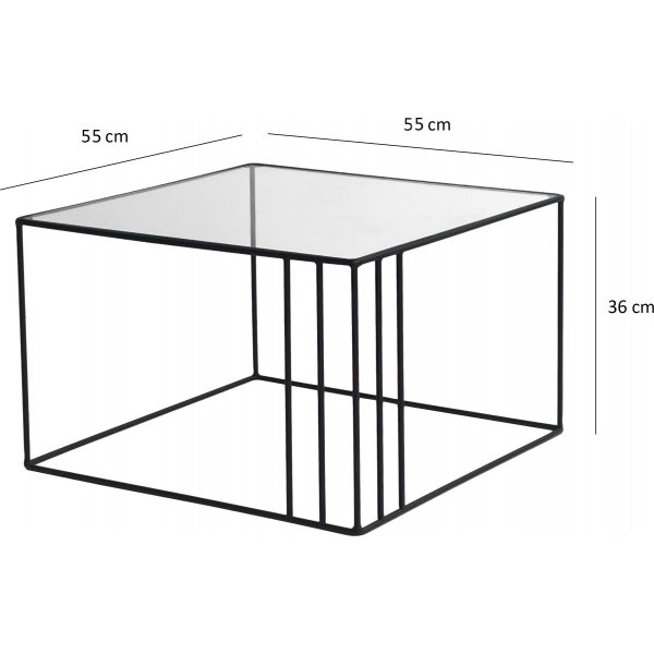 Outline sofabord 55 x 55 cm - Sort Outline sofabord 55 x 55 cm - Sort
