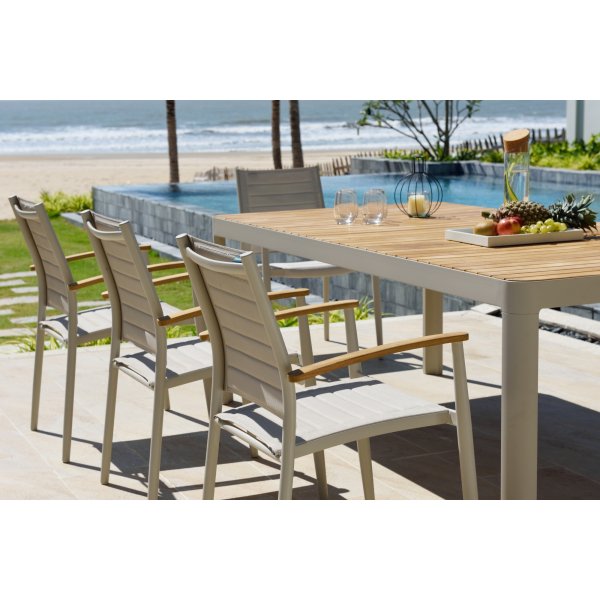 Portals spisegruppe 19 - Hvit/teak