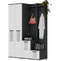 Asimo kleshenger 130 x 44,6 x 183 cm - Antrasitt/hvit