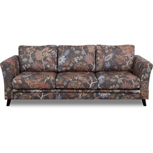 Eker 3-seters sofa i blomsterstoff - Eden Parrot Brown