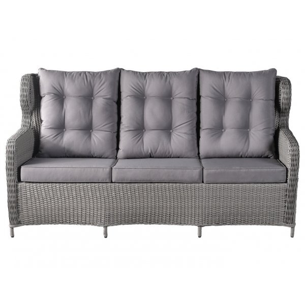 Penssylvania utemøbelgruppe høy rygg med recliner (3+1+1) - Grå kunstrotting Penssylvania utemøbelgruppe høy rygg med recliner (3+1+1) - Grå kunstrotting