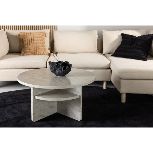Ålesund salongbord Ø85 cm - Beige Ålesund salongbord Ø85 cm - Beige