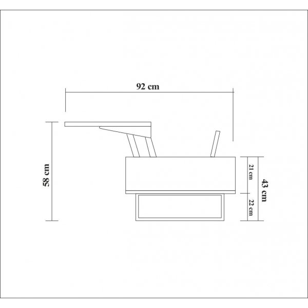 Estor salongbord - Valntt/svart