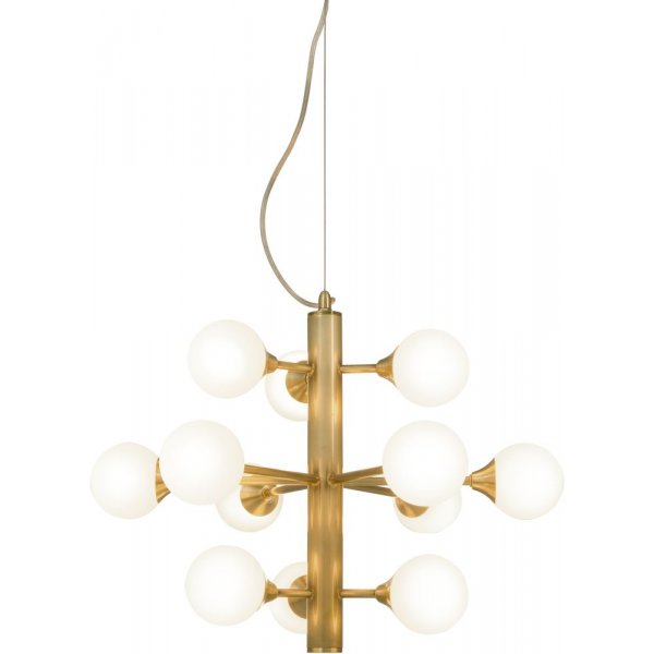 Taklampe Cosmos - Matt messing / opalhvit