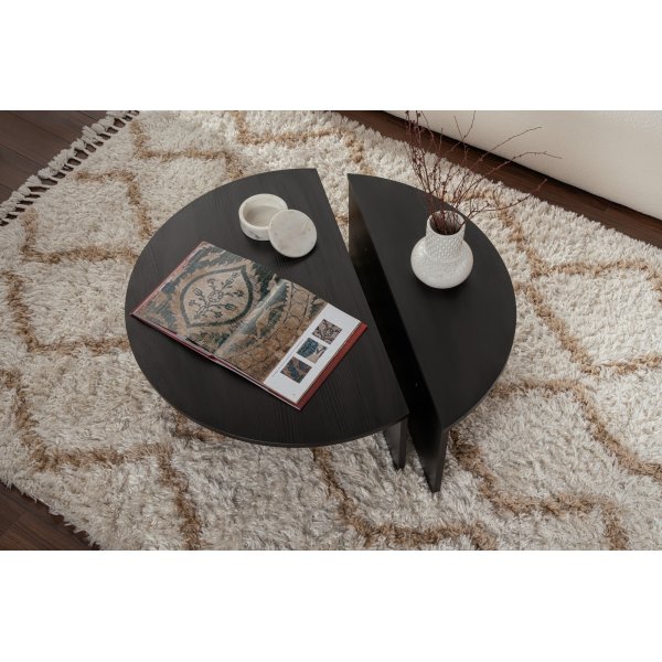 Orion salongbord 90 x 90 cm - Tre/sort Orion salongbord 90 x 90 cm - Tre/sort