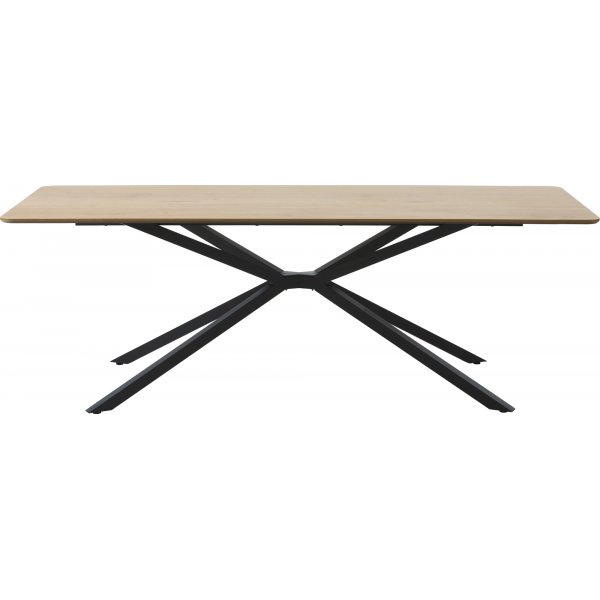 Lapis spisebord med kryssben 160 x 90 cm - Eik laminat/sort Lapis spisebord med kryssben 160 x 90 cm - Eik laminat/sort
