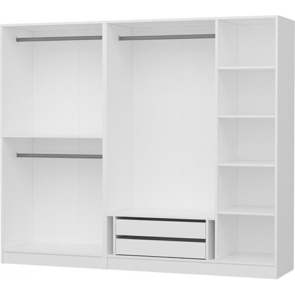 Capeto garderobe 225x52x190 cm - Hvit Capeto garderobe 225x52x190 cm - Hvit