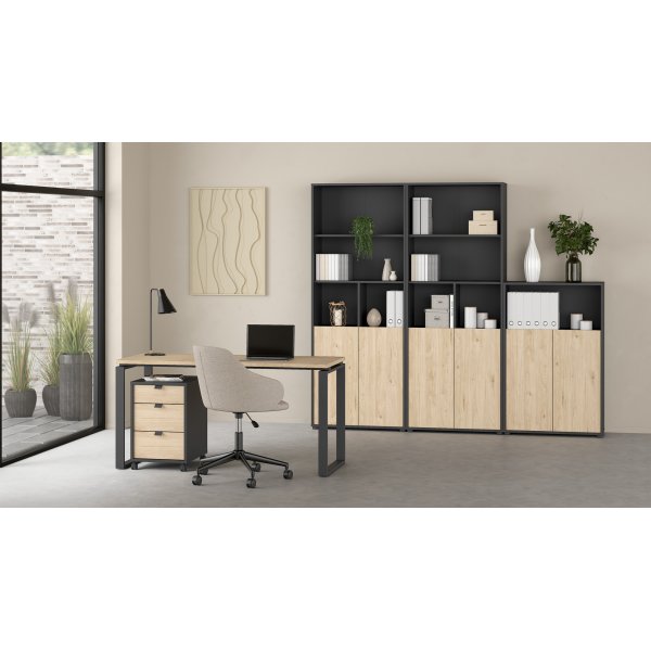 Skiltskuff ildsted - Matt grå/hickory Skiltskuff ildsted - Matt grå/hickory