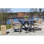 Scottsdale utespisegruppe med 4 stk karmstoler (stablebare) og spisebord 150 cm - Natur