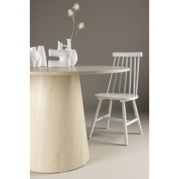 Lanzo rundt spisebord Ø120 cm - Hvitpusset Lanzo rundt spisebord Ø120 cm - Hvitpusset