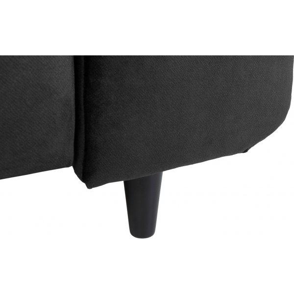 Matras hjørnesovesofa med åpen ende venstre - Sort Matras hjørnesovesofa med åpen ende venstre - Sort