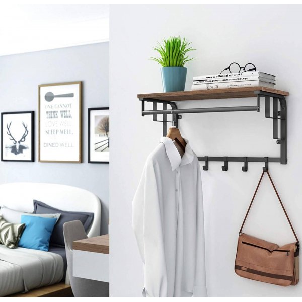 Aleksander hattehylle 66 cm - Brun/svart Aleksander hattehylle 66 cm - Brun/svart