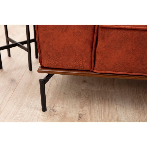 Siesta Capitone 3-seters sofa - Oransje Siesta Capitone 3-seters sofa - Oransje