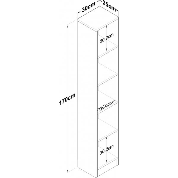 Hector bokhylle 14 - Valnøtt Hector bokhylle 14 - Valnøtt