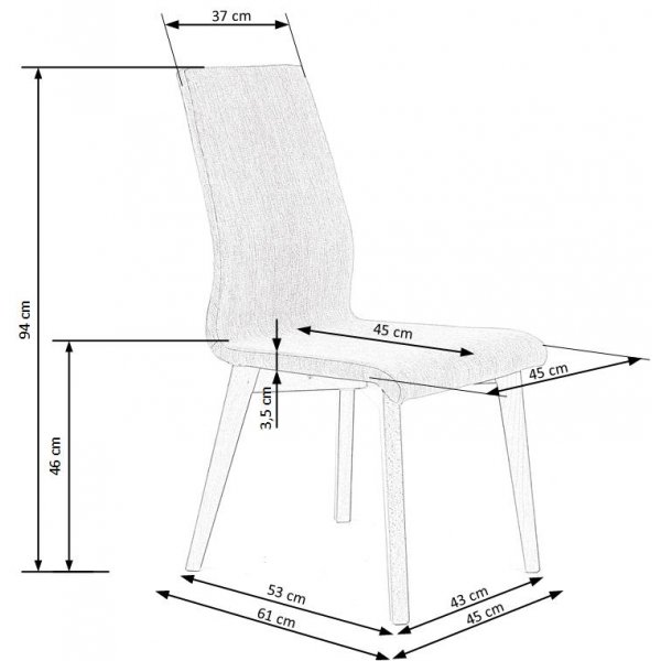 Nanna Spisestol - Hvit/gr