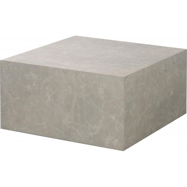 Kuben salongbord beige marmorfolie 80 x 80 x 40 cm + Tekstilpleie for mbler