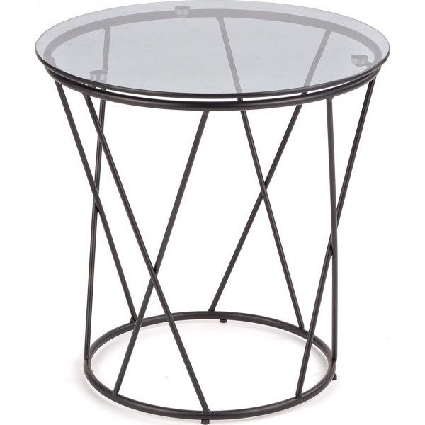 Luzon salongbord 50 cm - Rkt glass/sort