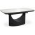 Osman spisebord 160-220 x 90 cm - Hvit marmor/svart