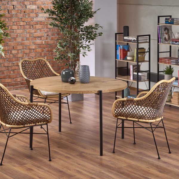 Tanzi spisebord - Gull eik/sort Tanzi spisebord - Gull eik/sort