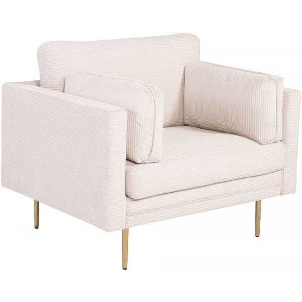 Lenestol Savanna - Lysegrå Manchester / Messingben Lenestol Savanna - Lysegrå Manchester / Messingben