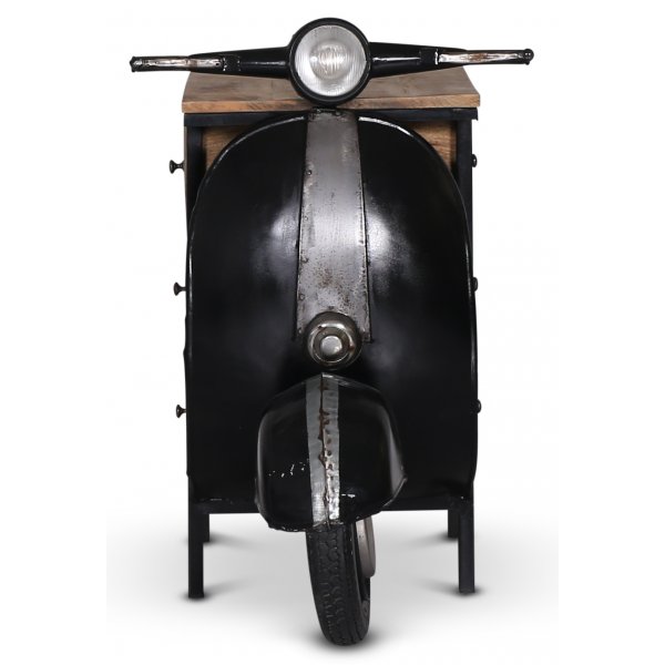 Vintage Vespa kommode / nattbord - Svart / slv