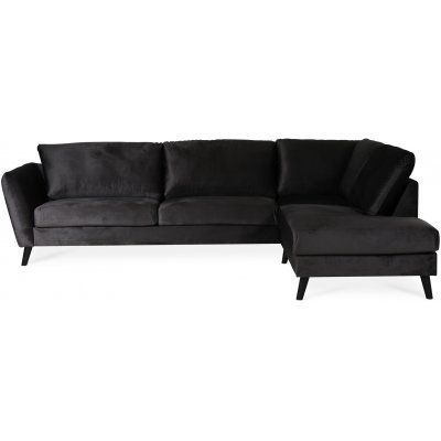 Country sofa med pen ende hyre - Antrasittgr (flyel)