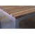 Spisebord Alva 190x90 cm - Teak/galvanisert metall + Møbelpleiesett for tekstiler