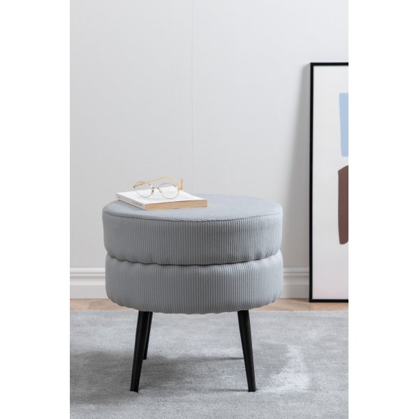 Mariana sittepuff - Grå kordfløyel Mariana sittepuff - Grå kordfløyel