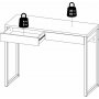 Function Plus skrivebord 101,6 x 40 x 76,5 cm - Eik