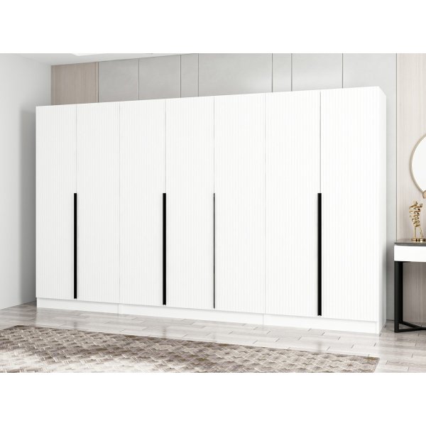 Cikani garderobeskap 315x52x210 cm, variant A - Hvit Cikani garderobeskap 315x52x210 cm, variant A - Hvit