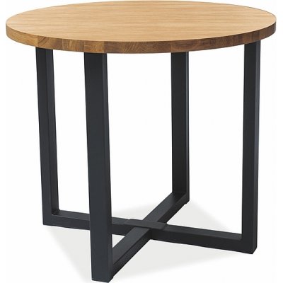 Rolf spisebord, 90 cm - Eik/svart