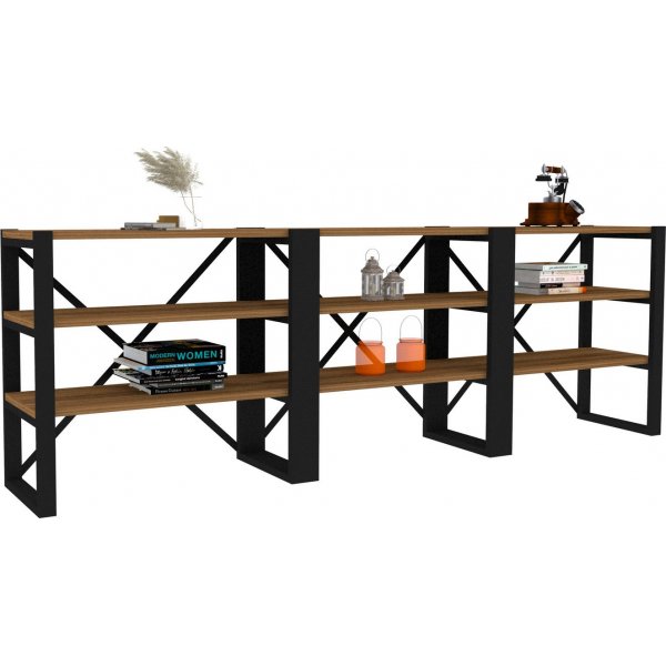 Prof bokhylle - Valntt/svart