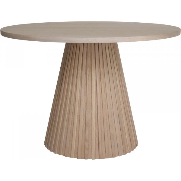Cleo spisegruppe, rundt bord 110 cm, inkludert 4 stk. hvitoljede Castor pinnestoler - Whitewash/eikefiner Cleo spisegruppe, rundt bord 110 cm, inkludert 4 stk. hvitoljede Castor pinnestoler - Whitewash/eikefiner