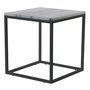 Accent sofabord 50 - Hvit marmor/svart understell