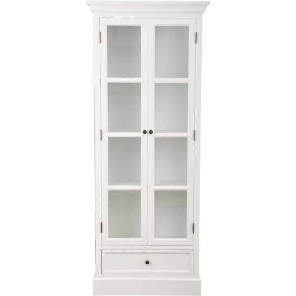 Lela vitrineskap 2 dører - Antikkhvit Lela vitrineskap 2 dører - Antikkhvit