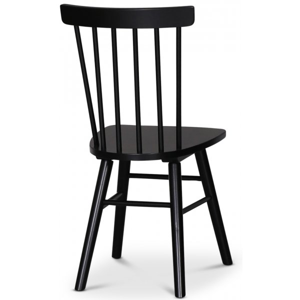 Omni spisegruppe, rundt spisebord Ø130 cm inkludert 4 stk. svarte Orust pinnestoler - Svartbeiset eik + 4.00 x Stolpute Omni spisegruppe, rundt spisebord Ø130 cm inkludert 4 stk. svarte Orust pinnestoler - Svartbeiset eik + 4.00 x Stolpute
