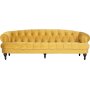 Oxford deluxe 3-seter chesterfield - Lvegul (flyel)
