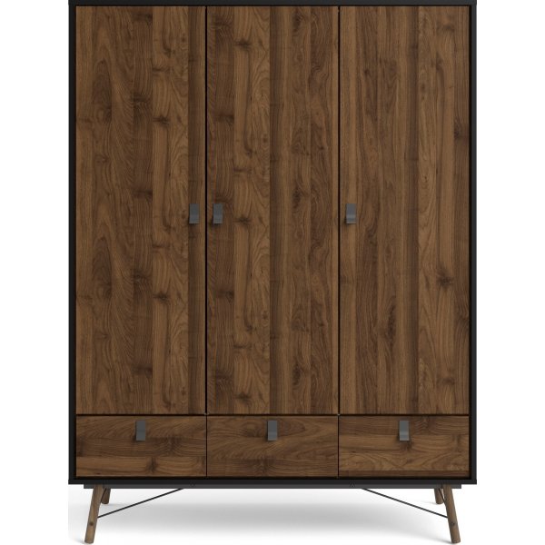 Ry garderobe - Sort/valnøtt Ry garderobe - Sort/valnøtt