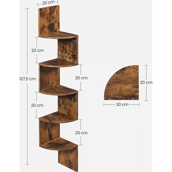 Damaskus bokhylle - Brun