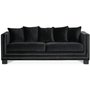 Cloude 2-seters sofa med nagler - Svart (Flyel)