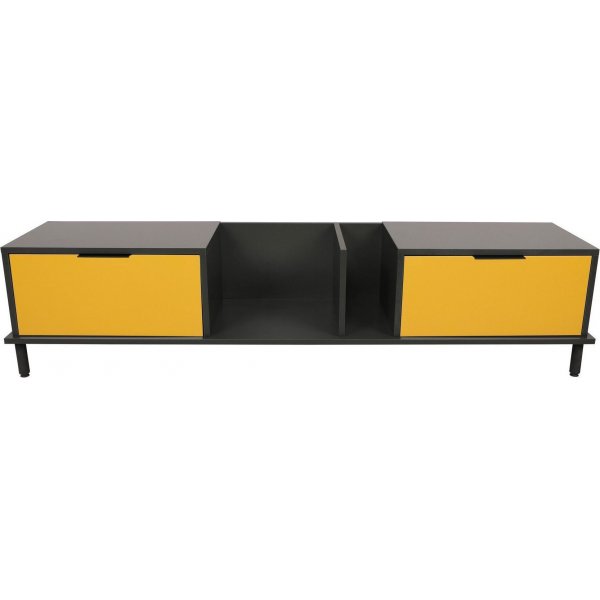 Ibiza mediebenk - Gul/antrasitt