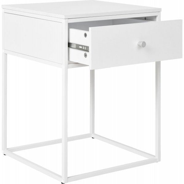 Hvite sidebord 40 x 40 cm - Hvite