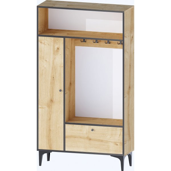Pera hallmbler - Safir eik/sort