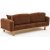 Reims 3-seters sofa - Brun/kobber